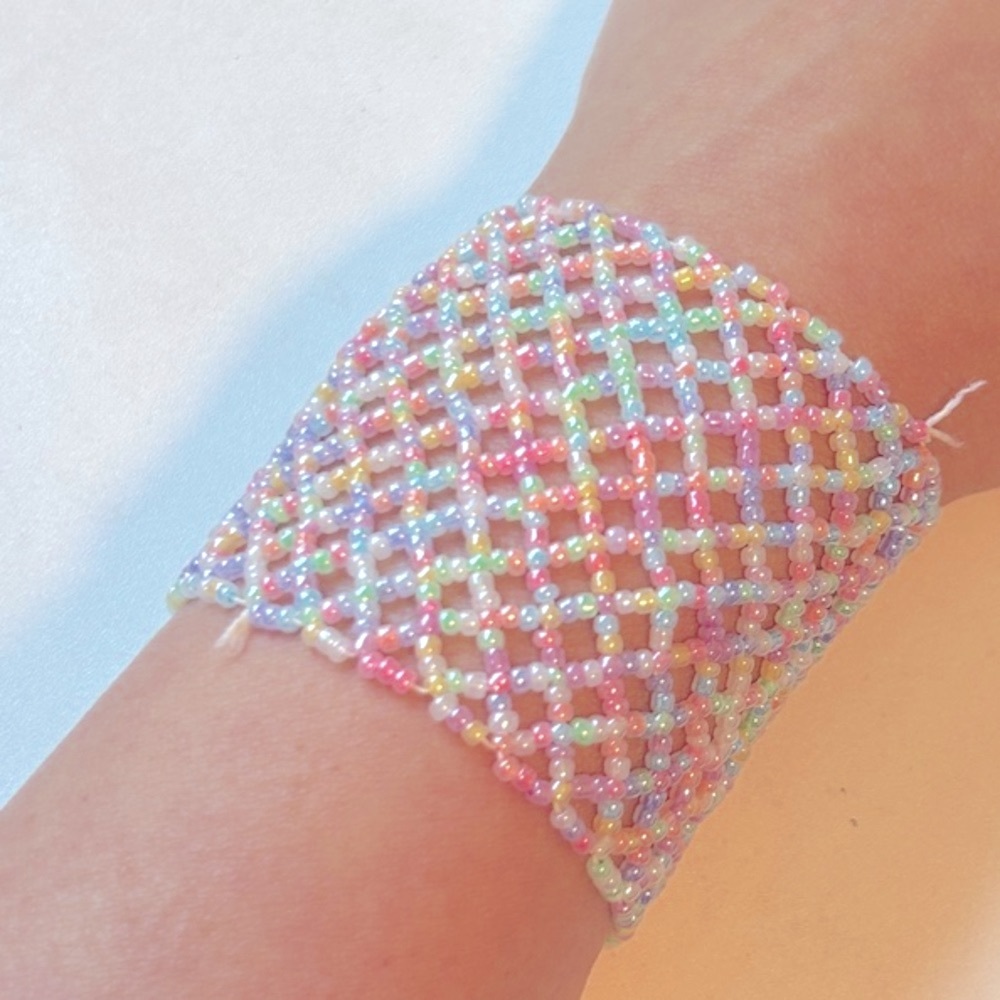Colorful Beaded Cuff Bracelet